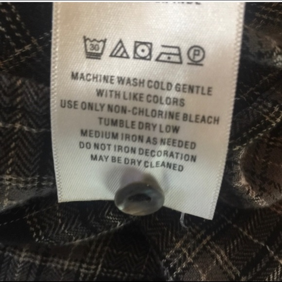 Anthropologie Akemi + Kin Plaid Flannel Pearl Top - Picture 3 of 8